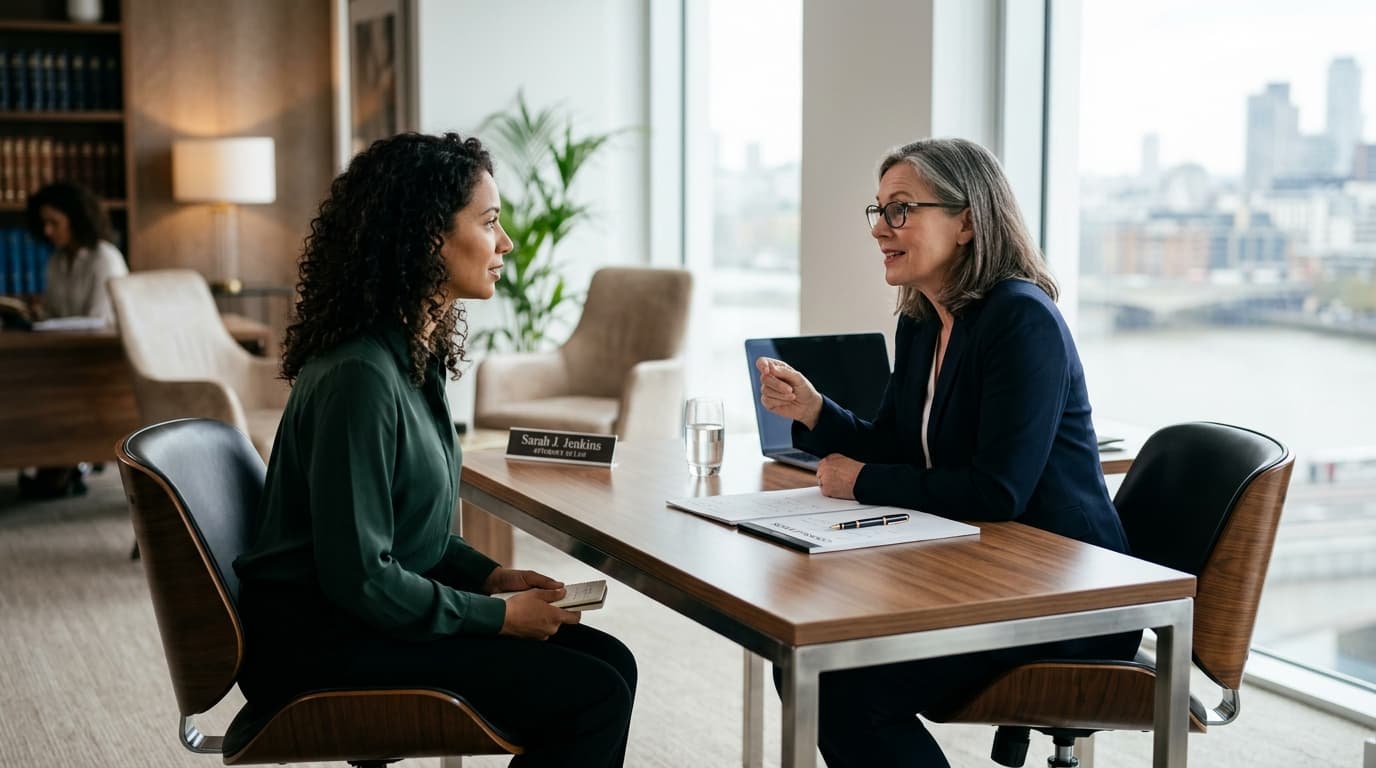 Individual consulting with an experienced lawyer